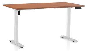 Výškově nastavitelný stůl OfficeTech B, 140 x 80 cm - bílá podnož Barva: Bílá