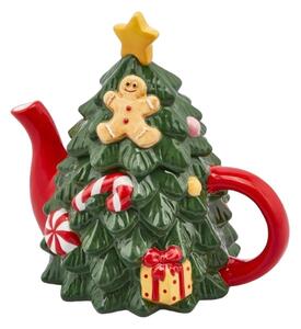 Dům Vánoc Vánoční čajová konvice Stromeček 20 cm