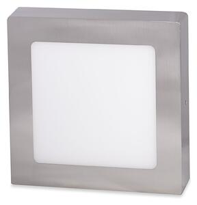 Ecolite Stříbrný přisazený LED panel hranatý 225 x 225mm 18W Barva světla: Teplá bílá LED-CSQ-18W/27/CHR