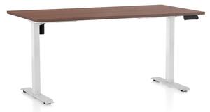 Výškově nastavitelný stůl OfficeTech B, 140 x 80 cm - bílá podnož Barva: Černá