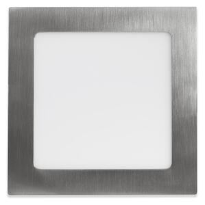 Ecolite Stříbrný vestavný LED panel hranatý 170 x 170mm 12W Barva světla: Teplá bílá LED-WSQ-12W/27/CHR