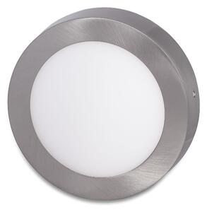 Ecolite Stříbrný přisazený LED panel kulatý 175mm 12W Barva světla: Denní bílá LED-CSL-12W/41/CHR