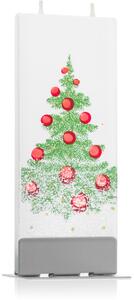 Flatyz Holiday Christmas Tree with Snow dekorativní svíčka 6x15 cm