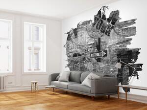 Fototapeta Black-and-white New York collage