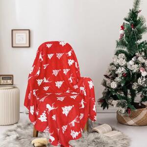 Vánoční deka Christmas červená 150x200cm TiaHome