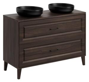 Comad Koupelnová skříňka Dorothy River s deskou a umyvadly 120 cm dub ristretto