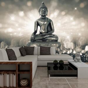 Samolepící fototapeta - Stříbrný Buddha 196x140