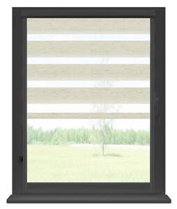 Dekodum Roleta den a noc v antracitové kazetě premium, barva látky Béžová Šířka (cm): 30, Výška (cm): Standardní (do 150 cm), Strana mechanismu: Levá
