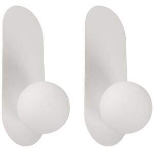 Sada 2 nástěnných lamp LEISI Bílá