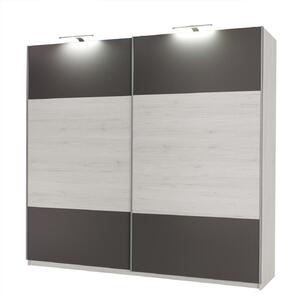 Šatní skříň Daphis 1 G (borovice norská) (s LED osvětlením)