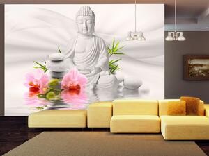 Fototapeta Buddha a dvě orchideje