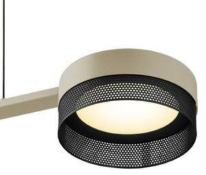 LED závěsné světlo Mesh 3x, stmívač, písková/černá