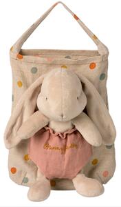 Maileg úložná taška s bílým králíčkem - Bunny Holly