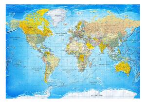 Samolepící fototapeta - Klasická mapa světa 147x105