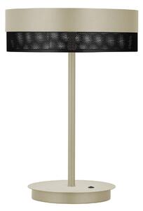 LED stolní lampa Mesh, výška 43 cm, písková/černá