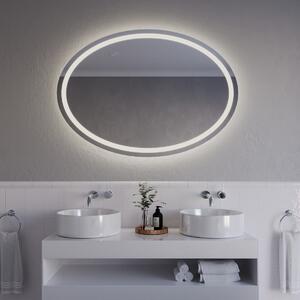 Oválné zrcadlo do koupelny s LED osvětlením A33 70x50