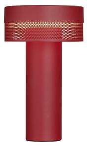 LED stolní lampa Mesh, baterie, výška 24cm červená
