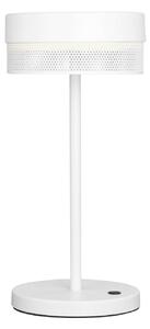 LED stolní lampa Mesh, baterie, výška 30 cm, bílá