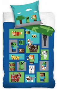 Bavlněné ložní povlečení Minecraft - motiv Mobs - 100% bavlna - 70 x 90 cm + 140 x 200 cm
