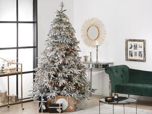 Zasněžený umělý vánoční stromek 210 cm bílý BASSIE