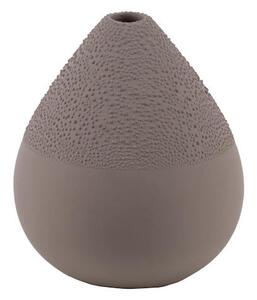 Šedobéžová perličková váza z kameniny