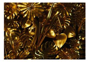 Samolepící fototapeta - Abstraktní zlatá džungle 147x105