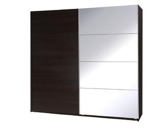 Šatní skříň s posuvnými dveřmi Twistral 2 A (wenge) (se zrcadlem)