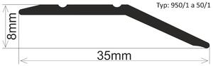 Bohemia Profil Vyrovnávací lišta (profil) Bronz - Lišta 900x35x8 mm