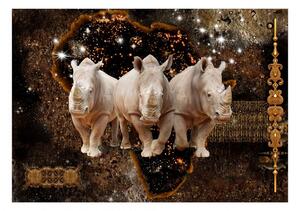 Samolepící fototapeta - Zlatý nosorožec 98x70