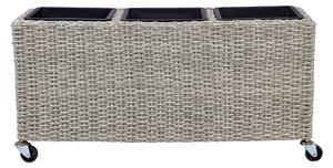 Květináč BELLIS Umělý ratan 82 cm Světle hnědá