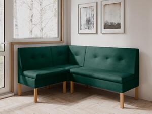 Rohová lavice Paryd 130x170 (tmavě zelená). Akce -10%