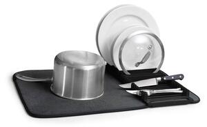 Umbra - Sušák na nádobí s absorpční podložkou - černá - 4x61x46 cm