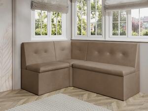 Rohová lavice Layla 130x170 (tmavě béžová). Akce -20%