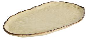Kave Home Hnědý keramický tácek Abela 40 x 24,5 cm