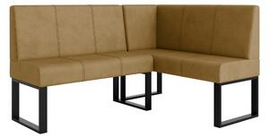 Rohová lavice Bernio 130x170 (hořčičná) (P). Akce -20%