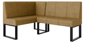 Rohová lavice Bernio 130x170 (hořčičná) (L). Akce -20%