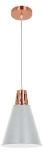 Klausen KL 6238 - Lustr na lanku SHADE 1xE27/15W/230V měděná/šedá
