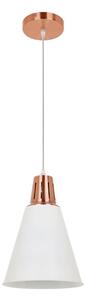 Klausen KL 6237 - Lustr na lanku SHADE 1xE27/15W/230V měděná/bílá