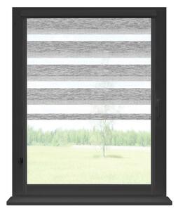 Dekodum Roleta den a noc v antracitové kazetě premium, barva látky Stříbro Šířka (cm): 30, Výška (cm): Standardní (do 150 cm), Strana mechanismu: Levá