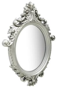 Nástěnné zrcadlo zámecký styl 56 x 76 cm stříbrné