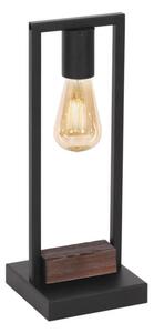 Klausen 108004 - Stolní lampa HARD 1xE27/11W/230V dřevo/černá KS0293