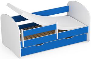 Dětská postel Pranshi (modrá) (s matrací). 1070767