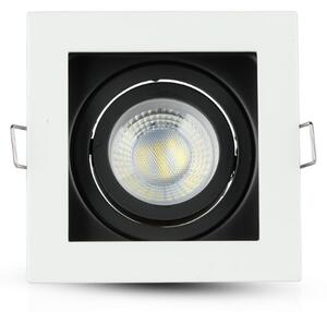LED Solution Podhledový rámeček bílý hranatý s černým vnitřkem 3597