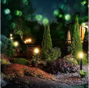 LED Solution Černý zahradní sloupek pro LED žárovku E27 110cm 8594