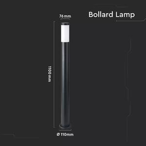 LED Solution Černý zahradní sloupek pro LED žárovku E27 110cm 8594
