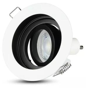 LED Solution Podhledový rámeček bílý kulatý s černým vnitřkem Ø90mm 3595