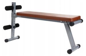 ScSPORTS Multifunkční lavice, ekokůže, hnědá, 120 kg