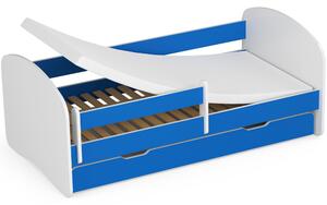 Dětská postel Pranshi II (modrá) (s matrací). 1070787