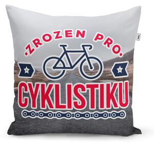 Sablio Polštář Zrozen pro cyklistiku: 40x40 cm