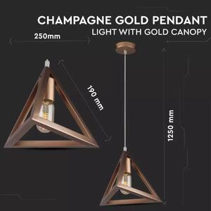 LED Solution Triangl Champagne gold lustr pro žárovku E27 3831